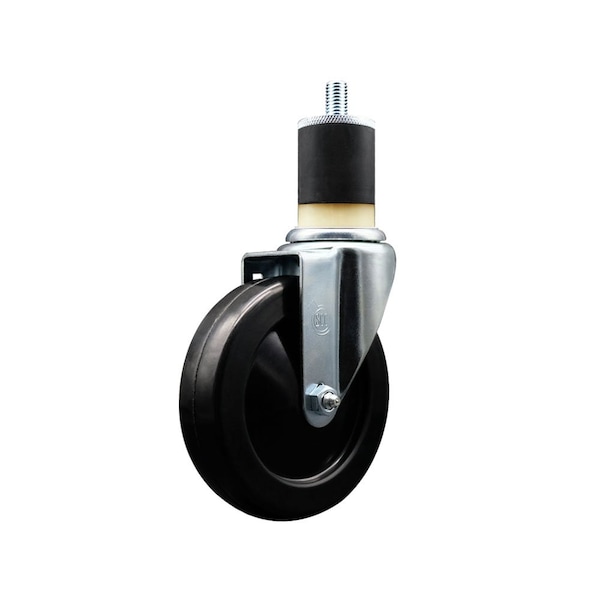 Service Caster 5'' Hard Rubber Wheel Swivel 1-7/8'' Expanding Stem Caster SCC-EX20S514-HRS-178 - main